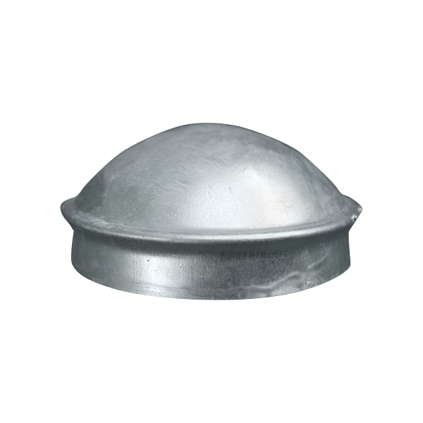 Dome Top Round Post Cap Galvanized - FenceSupplyCo.com