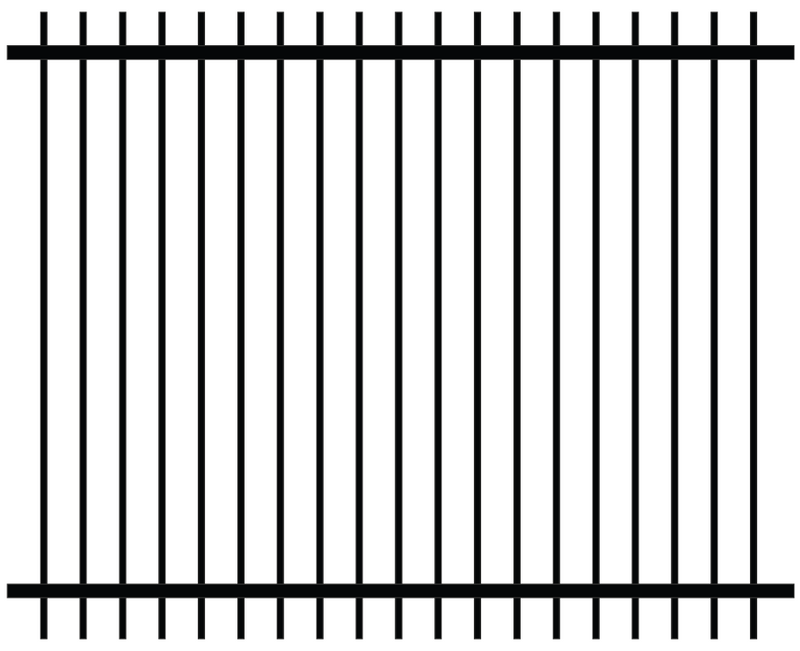 Panel de hierro ornamental de lanza prensada