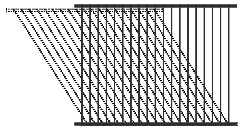 Ornamental iron fence panel with a flat-top and flat-bottom design, featuring a black powder-coated finish and rackable adjustment for slopes