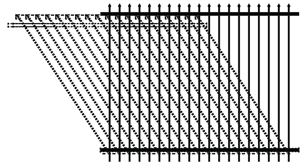 Panel de hierro ornamental de lanza prensada