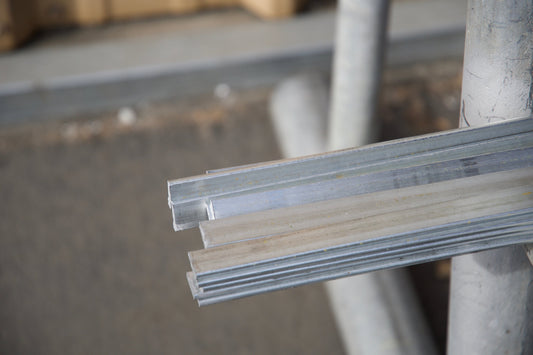 A close-up of a tension bar used for fencing