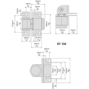 D&D SureClose ReadyFit Heavy Duty Hinge - Screw-On Aluminum Brackets 74001313 - FenceSupplyCo.com