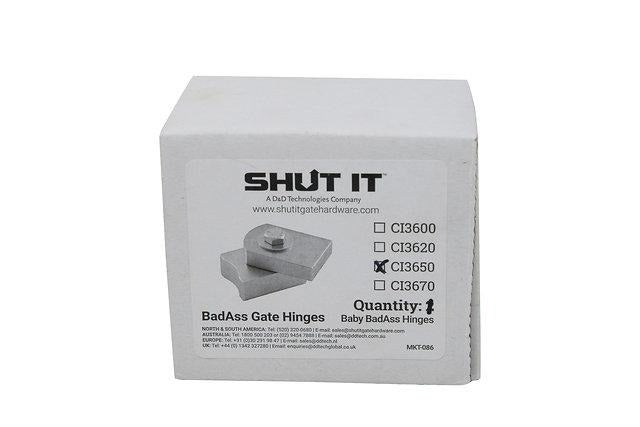 SHUT IT CI3650 Aluminum Baby BadAss Hinge - FenceSupplyCo.com
