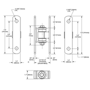 *NEW* SHUT IT CI3700B Badass Powder Coated Bolt-On Hinge - FenceSupplyCo.com