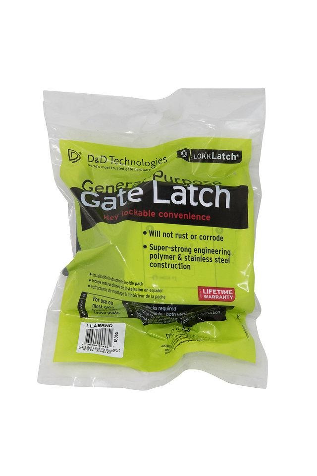 D&D LokkLatch Round Post  - LLABRND - FenceSupplyCo.com