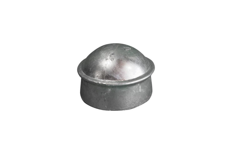 Dome Top Round Post Cap Galvanized - FenceSupplyCo.com