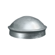 Dome Top Round Post Cap Galvanized - FenceSupplyCo.com